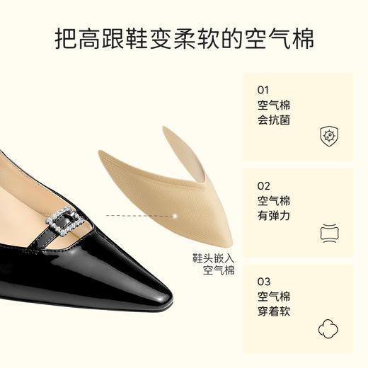 【促销款】7or9-空气棉高跟鞋黑檀 商品图1