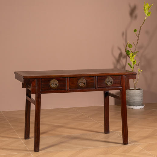 清	红木独板三屉书桌 商品图0