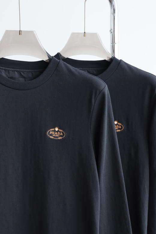 P.R.D 棉质平纹 皇冠徽标针织长袖T恤 CX205 商品图3