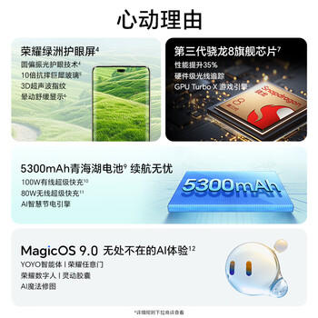 荣耀300 Ultra 单反级雅顾人像 5000万潜望长焦 12+512 墨岩黑 5G AI 新款 拍照手机  /手机通讯 /手机 /手机 商品图6