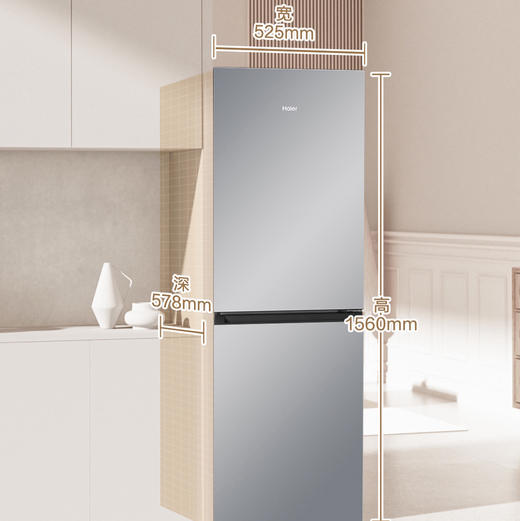 海尔（Haier）冰箱 BCD-202WGHC290S9 商品图3