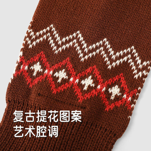 【商场同款】英氏儿童围巾带手套男童保暖复古针织秋冬新款 商品图3