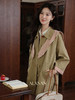 鹿向南「南庄往事」卡其色设计感气质风衣女秋新款中长款翻领外套 商品缩略图0
