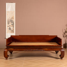 清	红木独板三围屏罗汉床