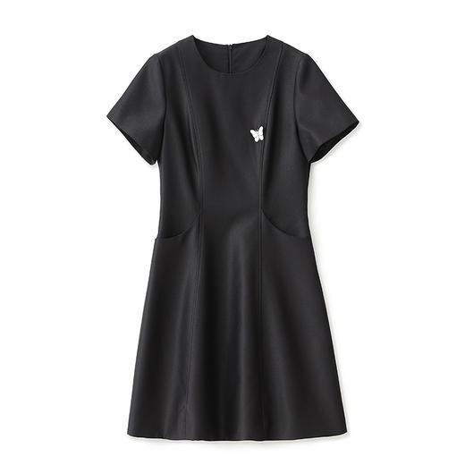 「高货wl」全新升级【铂金会员358/天猫479/差价121】(03916)洛诗琳法式气质垂感连衣裙2025夏季收腰简约通勤A字裙女 商品图4