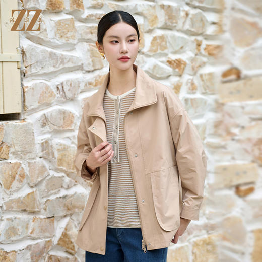 佐尔美时尚气质简约风衣外套女M43FZ06 商品图0