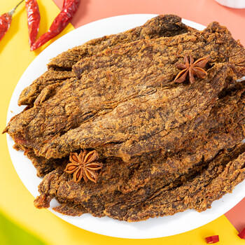 川奈良品 内蒙手撕香辣牛肉干大片350g/罐熟食即食牛肉脯休闲零食品新年货 /休闲食品 /肉类零食 /牛肉类 商品图6