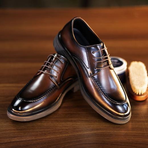 新款男士圆头三接/布洛克内增高雕花德比皮鞋  四款两色可选 商品图5