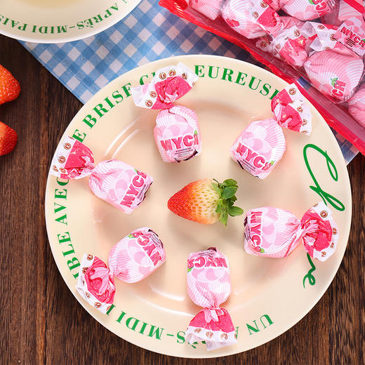 【中欧班列精选】俄罗斯酸奶糖 原装进口俄小淼草莓酸奶糖 500g/袋WWJ 商品图4