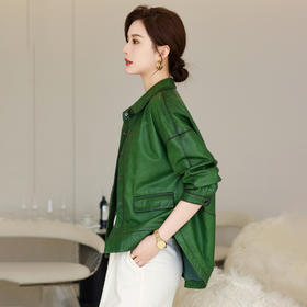 WB 3036真皮皮衣绵羊皮单皮宽松休闲时尚外套