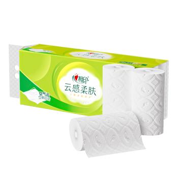 心相印无芯卷纸 云感柔肤 4层70g*10卷 卫生纸巾 厕纸 柔厚耐用 单提装 /家庭清洁/纸品 /清洁纸品 /卷纸 商品图6