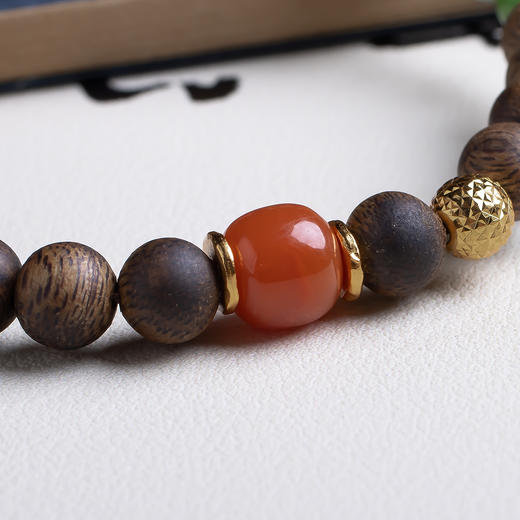 xy0533沉香+南红碧玉手串 商品图5