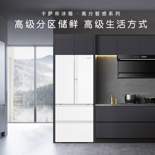 卡萨帝（Casarte）冰箱550升法式多门冰箱变频节能风冷无霜一级能效 594mm超薄嵌入冰箱 独立制冷双系统+550升+双重除菌BCD-550WGCFDMGZHU1(白) 商品图0