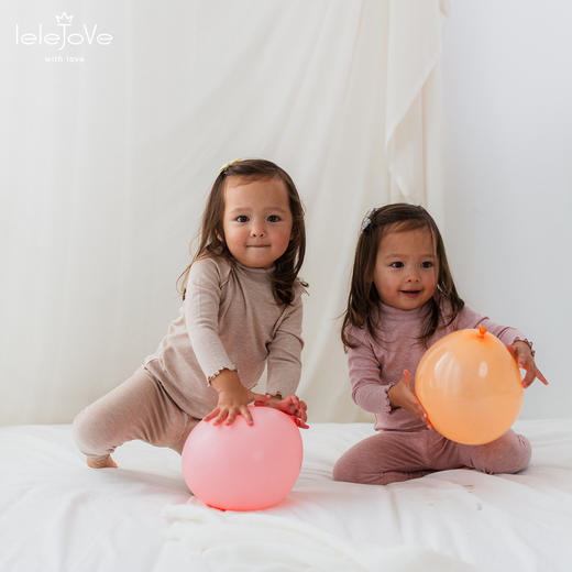 【云优选】克拉羊毛 lelejove儿童T恤花边打底衫宝宝春秋亲肤保暖打底衫裤子 商品图3