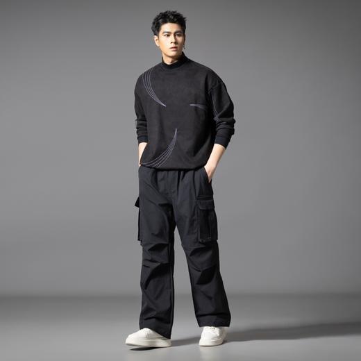 PINLI品立2025秋季新款潮牌大口袋工装裤宽松直筒伞兵休闲长裤男GD253117024 商品图1