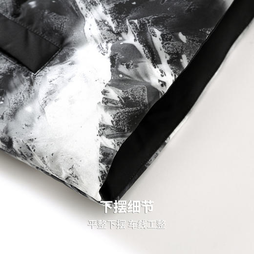 【含鸭绒】圣得西泼墨印染羽绒马甲2025秋新款可脱卸帽保暖背心男 商品图9