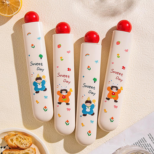 摩登主妇一家三口筷子勺子套装一人用餐具收纳盒学生便携式餐具盒 商品图4