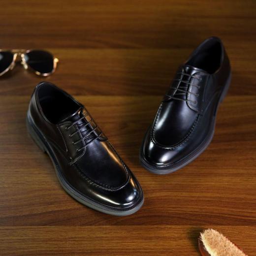 新款男士圆头三接/布洛克内增高雕花德比皮鞋  四款两色可选 商品图4