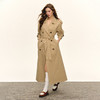 Ariseism美式复古卡其色翻领双排扣中长款气质风衣外套女秋季新款 商品缩略图0