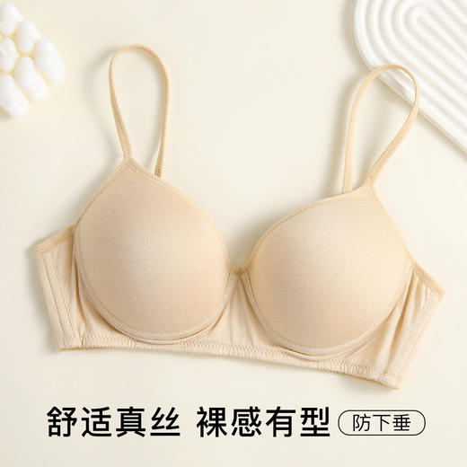 【100%桑蚕丝】真丝文胸天然养肤隐形无痕聚拢无钢圈舒适薄杯兮梦雅蝶 商品图1