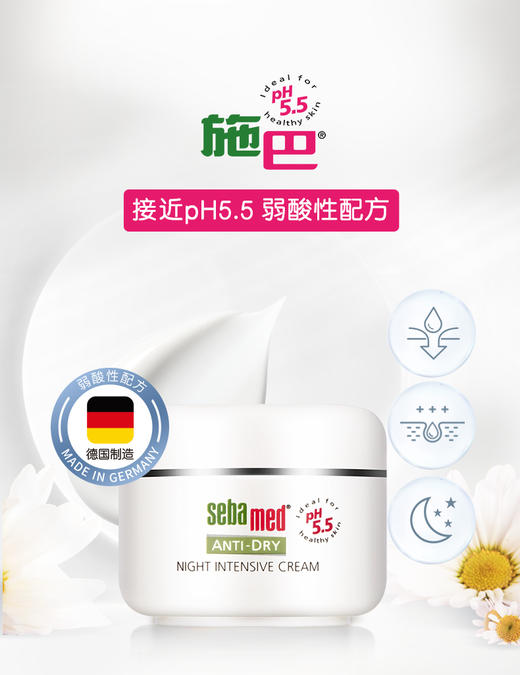 【中欧班列】德国施巴滋润系列修护晚霜 原装进口夜间调理呵护细腻皮肤不油腻晚霜 50ml/瓶 商品图2