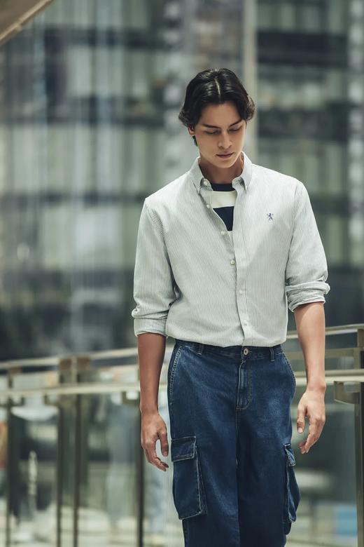 佐丹奴牛津纺衬衫男新款纯棉男士帅气通勤长袖袖衬衫01045083 商品图8