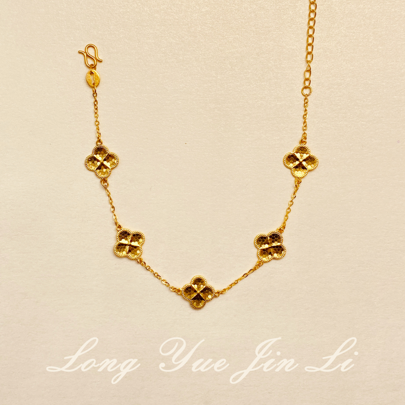 足金手链；5.16克