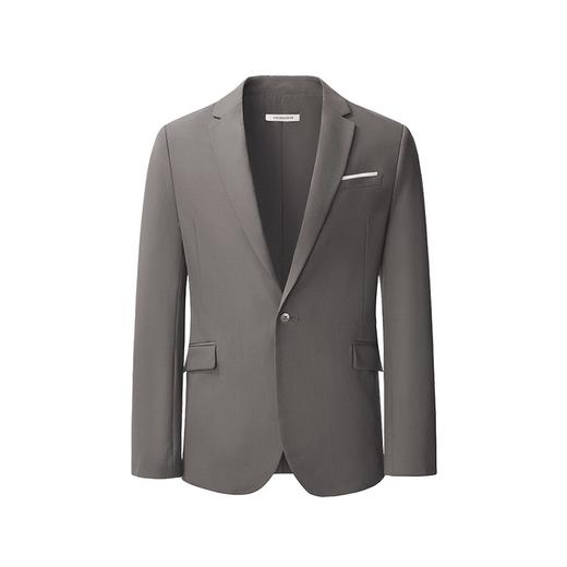 HIM漢崇 套装西装 男士修身高级感时尚商务正装咖啡色西服外套 商品图4