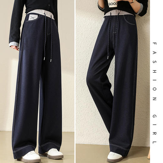 垂顺有型的简约清爽牛仔直筒裤 显瘦不起皱 包容各种腿型 商品图1