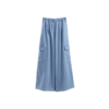 绽放旅行女装504朵/亚麻棉全腰松紧加抽绳口袋百搭阔腿牛仔裤长裤 商品缩略图4