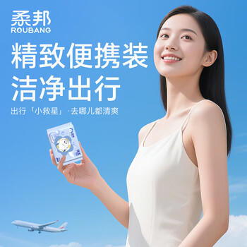 柔邦纯水湿厕纸小包便携型10抽*10包 厕纸湿纸巾 独立包装 湿厕湿巾 /家庭清洁/纸品 /清洁纸品 /湿厕纸 商品图2