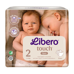 [瑞典]Libero丽贝乐Touch Open 系列新生儿纸尿裤超柔软2包组合