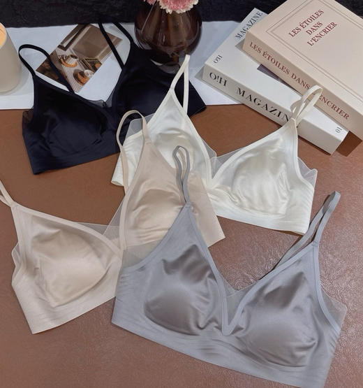 爱慕同款奶皮丝光缎面细肩带内衣080d70 商品图1