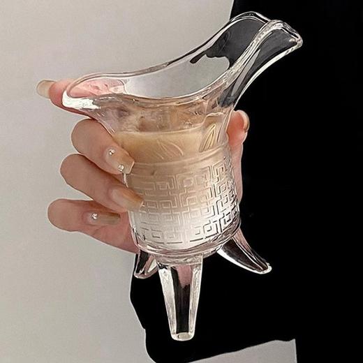 ins搞怪仿古秦始皇茶杯杯子爵杯古代帝王三足杯创意酒杯玻璃杯 商品图4