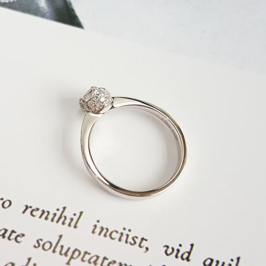 【天然正品】I DOAU750白金时尚简约四爪款0.25克拉钻石戒指10.5号（戒圈可改）女士现售价：2880！240725NJS05 商品图6