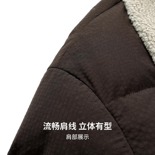【含鸭绒】圣得西男士保暖工装羽绒服2025冬新款羊毛混纺翻领外套 商品图8
