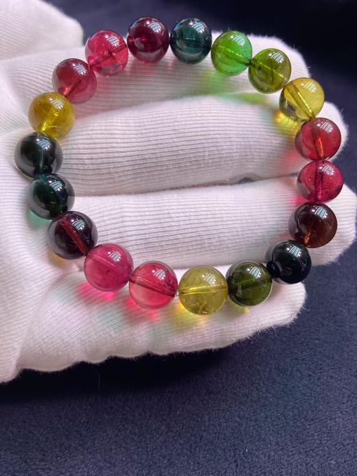 10mm多圈老矿彩虹碧玺手串 商品图8