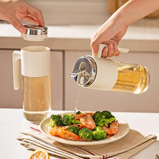 摩登主妇自动开合油壶不挂油酱油醋调料瓶厨房家用不锈钢油罐油瓶 商品图0