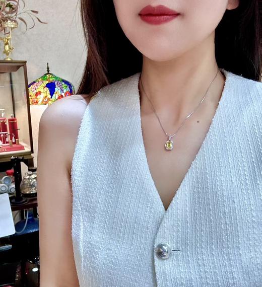 1.1ct刻面黄蓝宝石吊坠 商品图3