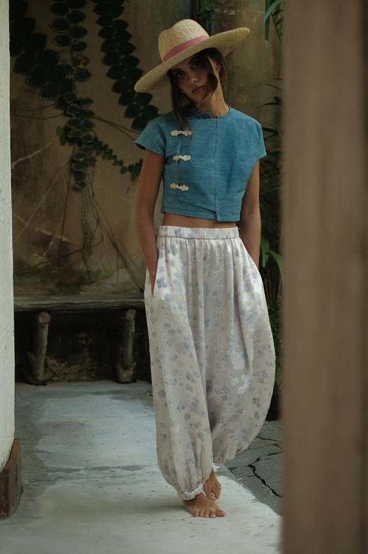 手织古布&植物蓝染 - 中式对襟盘扣小褂 商品图10