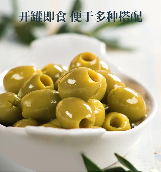 【中欧班列精选2瓶】西班牙尼尔杰去核青橄榄罐头 原装进口无核酸绿橄榄果西餐披萨配料青橄榄罐头 225g/瓶 商品图4