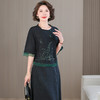 AHM yqwl5537优雅国风套装妈妈装衬衫半身裙两件套 商品缩略图3
