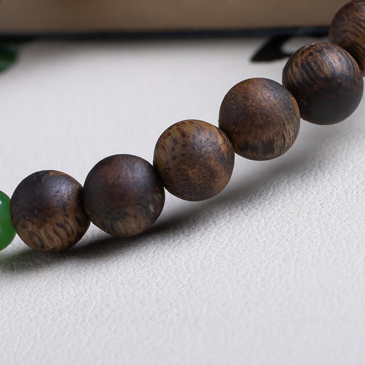 xy0534沉香+和田玉国风手持手串 商品图6