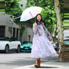 绽放旅行女装513朵/砂洗亚麻V领半开襟正常肩长袖蛋糕型连衣裙秋 商品缩略图3