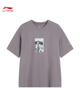 李宁（LI-NING）韦德运动短袖T恤衫男2025秋季潮流休闲圆领文化衫AHSV087