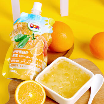 都乐（DOLE）胶原蛋白肽混合果冻 150g*8袋 青提+荔枝+香橙 0脂肪 休闲零食 /休闲食品 /果冻/布丁 /果冻 商品图5