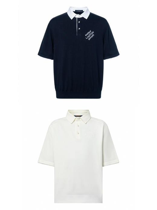L-S 字母刺绣珍珠扣Polo衫 商品图0