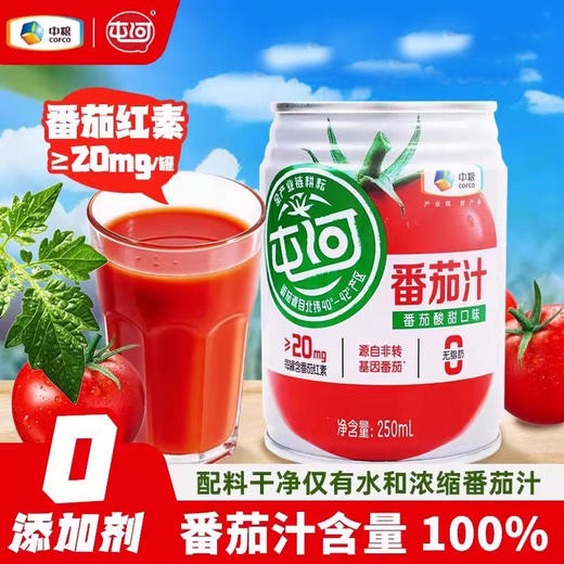 中粮屯河无糖番茄汁250ml果蔬汁（新老包装随机） 商品图0