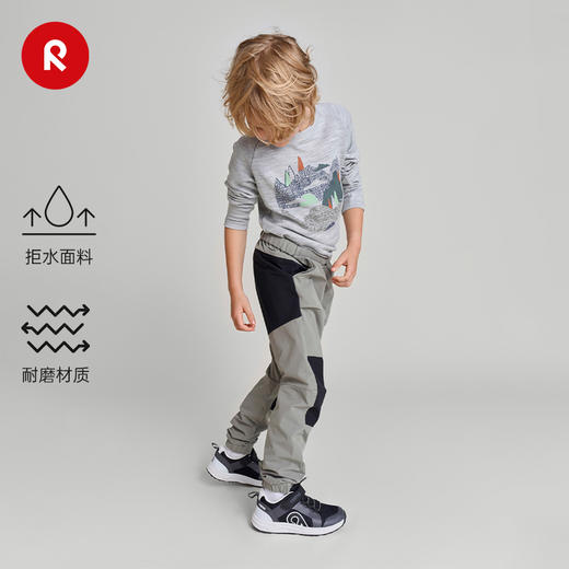 芬兰reima2024年秋冬新款男女儿童中童拒水户外运动休闲拼接长裤 商品图0