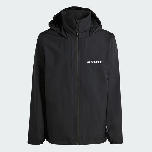 Adidas阿迪达斯MULTI ESSENTIALS 2L RAIN JACKET 户外防水透湿抽绳运动连帽冲锋衣 商品图8